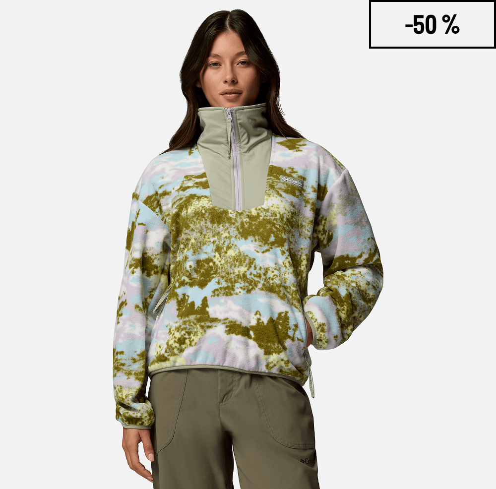 Pile stampato con cerniera a metà lunghezza Sequoia Grove™ da donna