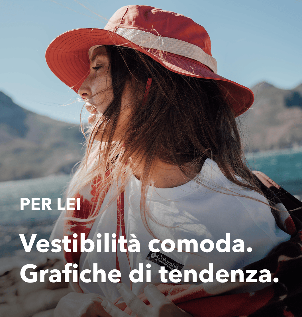 PER LEI: Vestibilità comoda. Grafiche di tendenza.