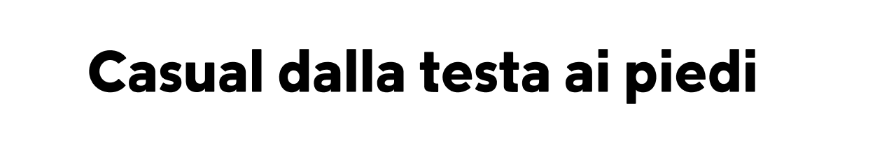Casual dalla testa ai piedi