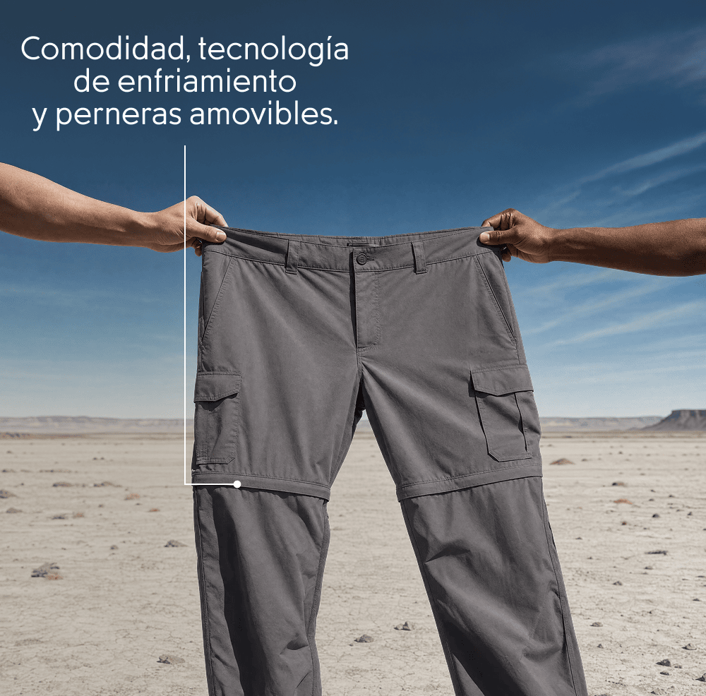 Comodidad, tecnología de enfriamiento y perneras amovibles.