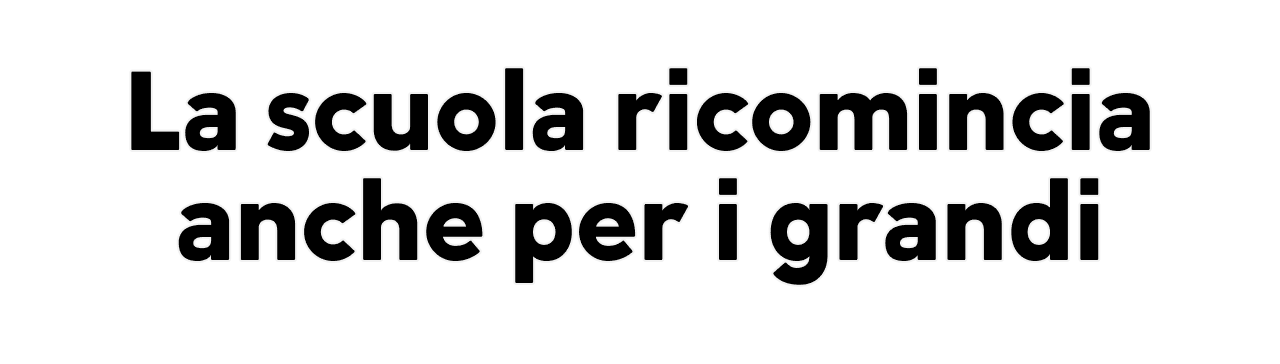 La scuola ricomincia anche per i grandi