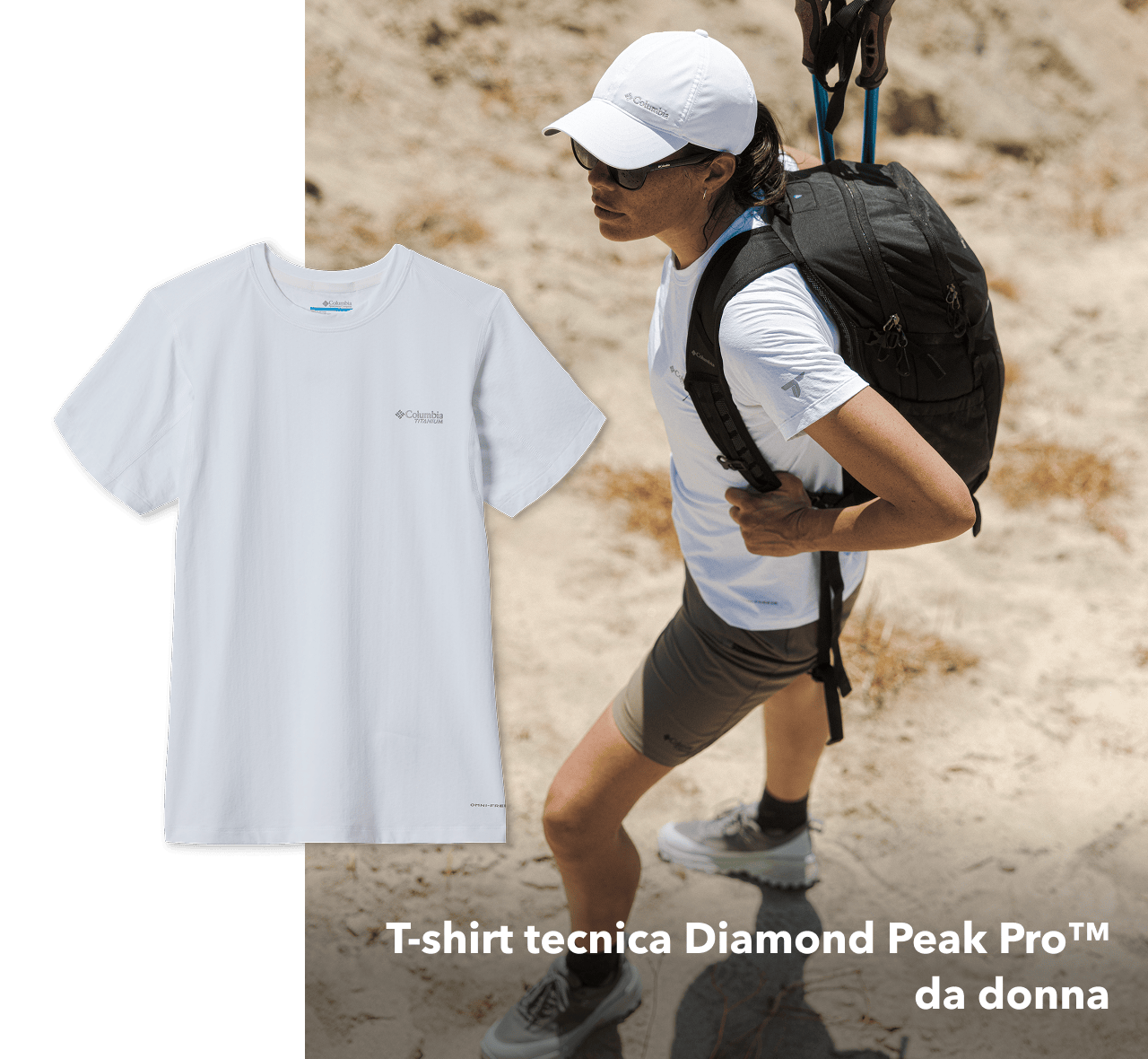 T-shirt tecnica Diamond Peak Pro™ da donna