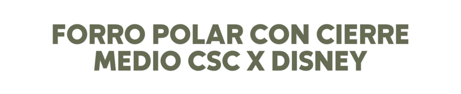 FORRO POLAR CON CIERRE MEDIO CSC x DISNEY